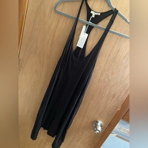 Helmut Lang black jersey knee length slip dress